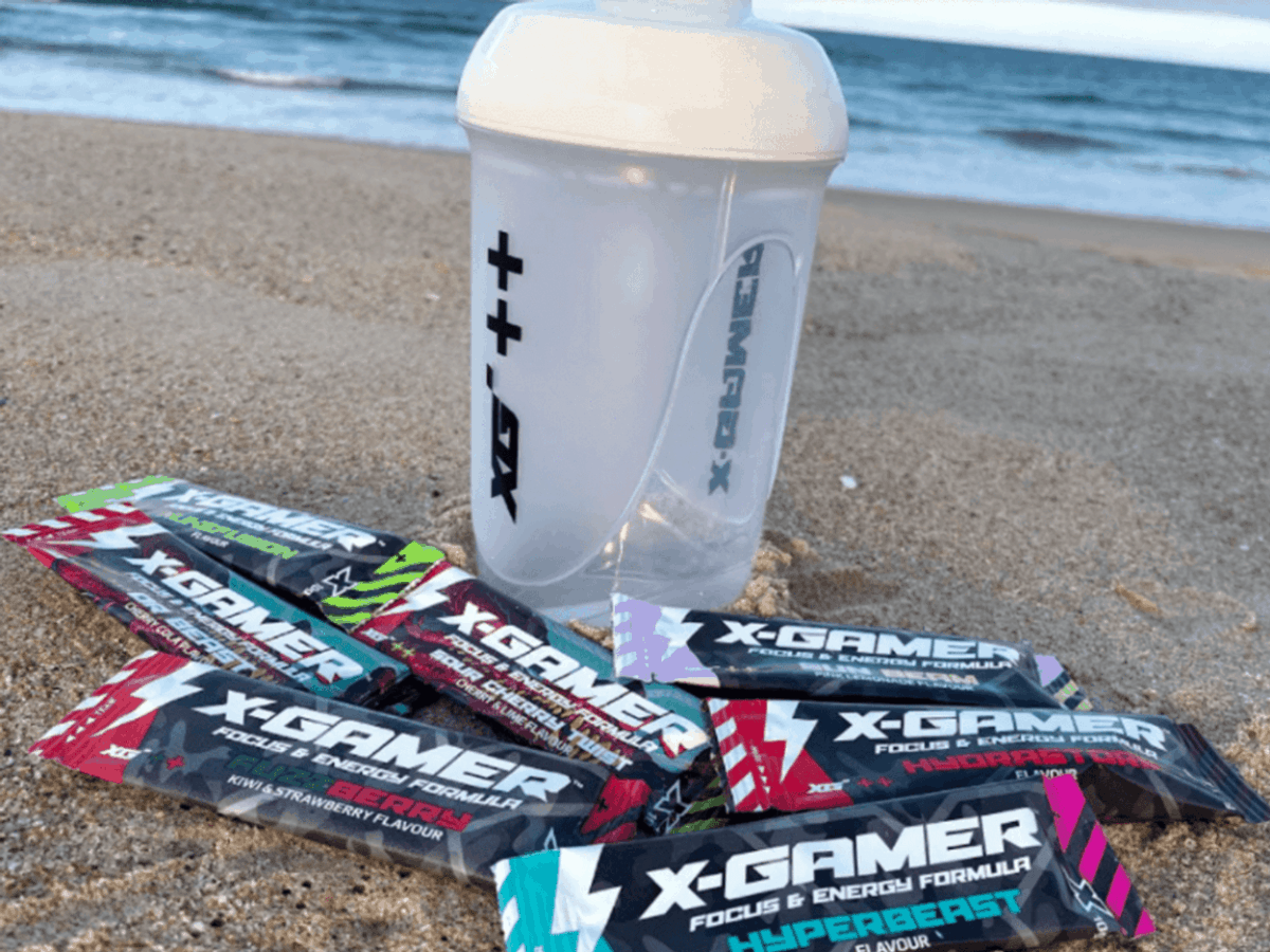 X Gamer sachets with a shaker