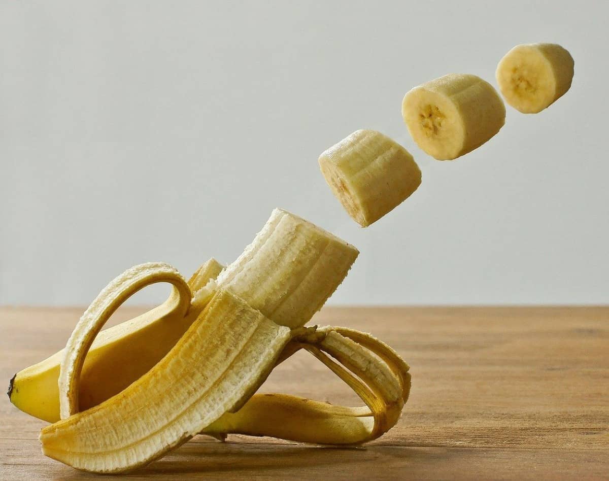 Peeled banana.
