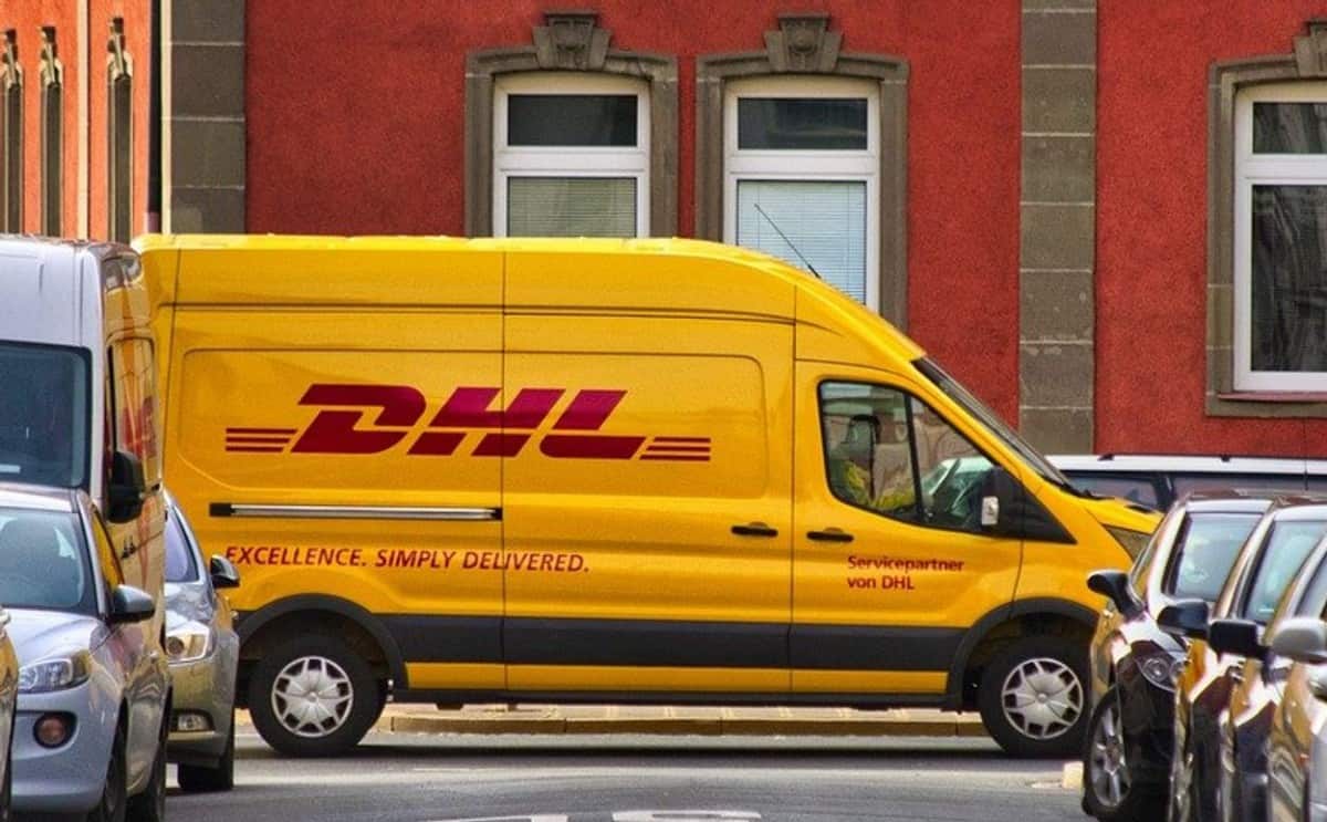 DHL product delivery truck.