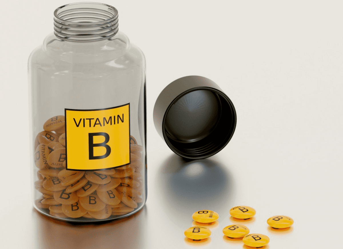 B vitamins in a jar.