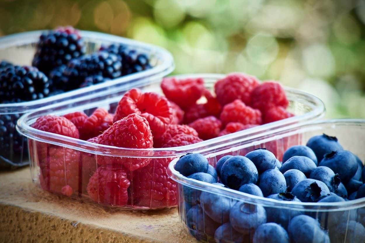 Assorted berries.