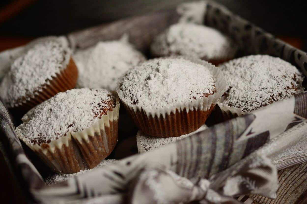 Chocolate muffins.