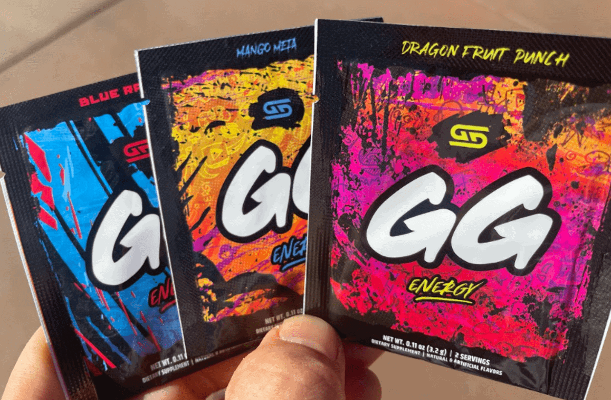 Assorted flavors of Gamer Supps GG Energy.