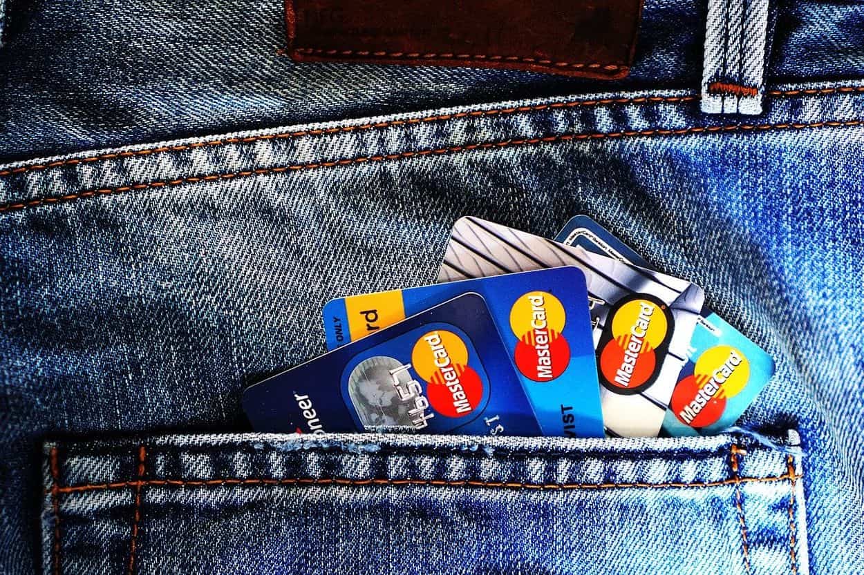 Different types of credit or debit cards.