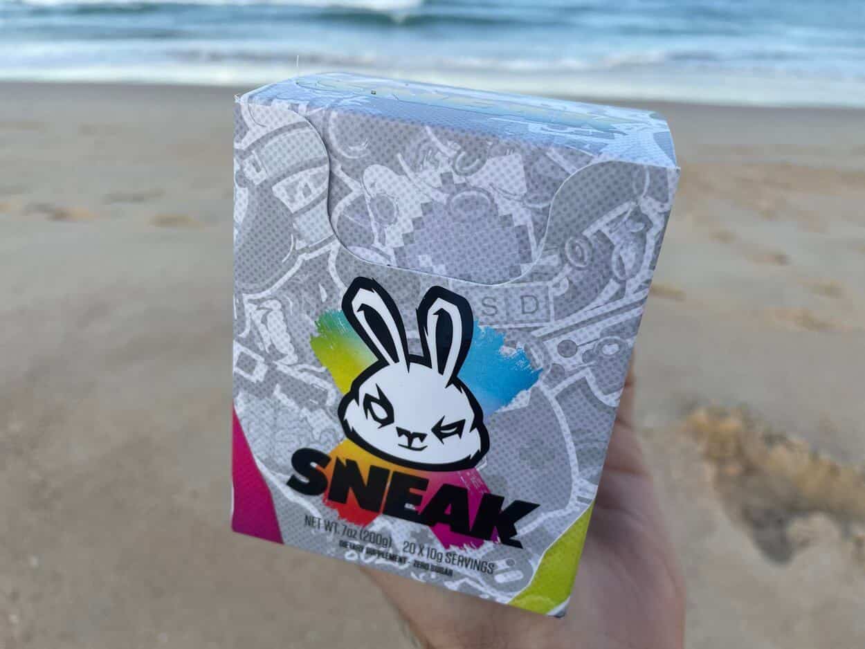 A packet of Sneak Energy Powder