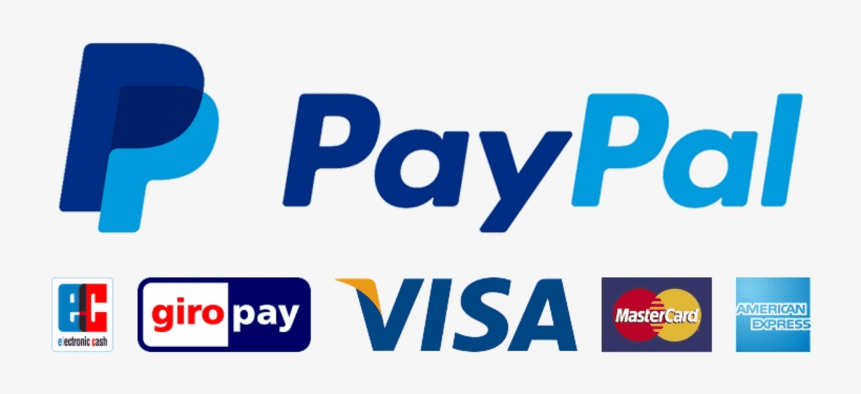 logos of paypal and visa and mastercard