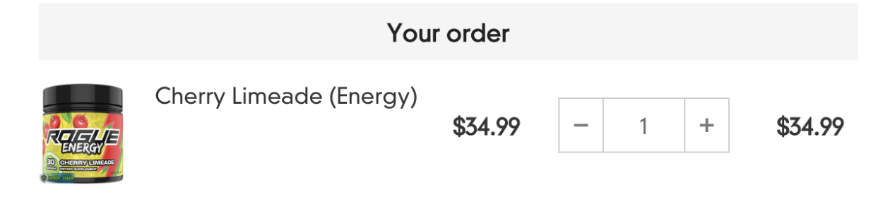 Price of Rogue energy drink